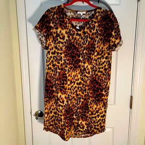 NWT animal print sheath type dress sz L